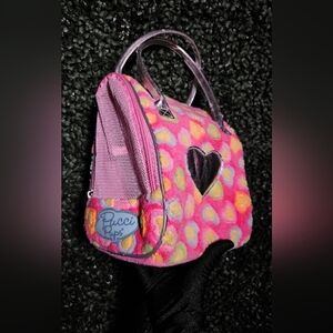 Pink Heart-Patterned Women's Bag